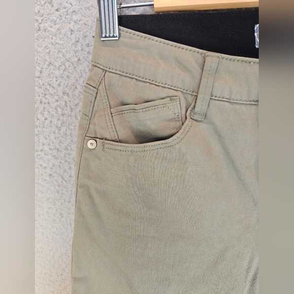 Wit & Wisdom Womens "AB"Solution Pants Sz 0 Green-Tan Ankle Skimmer Casual - Picture 5 of 12